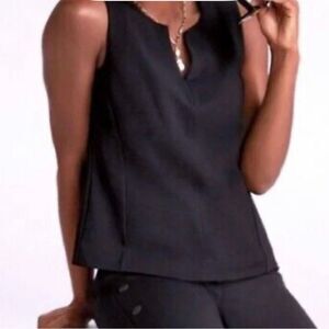 CAbi 5936 Snap Shell Black Sleeveless Top Blouse Size M